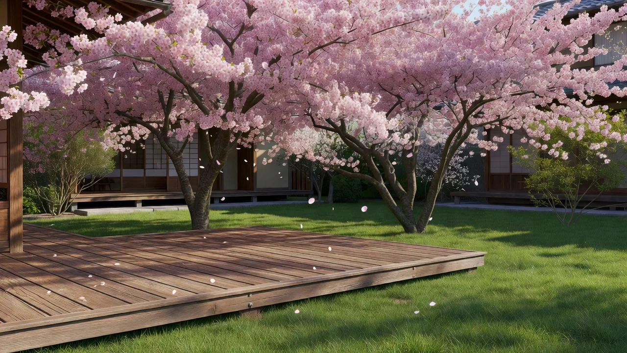 名古屋市名東区・桜を望むデッキ